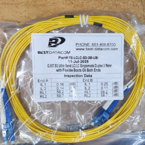 lc/lc single mode 3 meter fiber patch cord